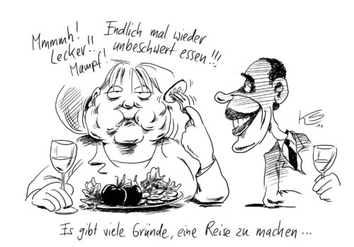 Cartoon: Reise (medium) by Stuttmann tagged reise,angela,merkel,reise,angela merkel,angela,merkel