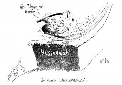 Cartoon: Schanze (medium) by Stuttmann tagged hessenwahl,schäfer,gümbel