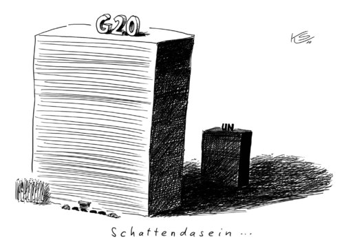Cartoon: Schattendasein (medium) by Stuttmann tagged g20,un,g20,un,schatten,gipfel