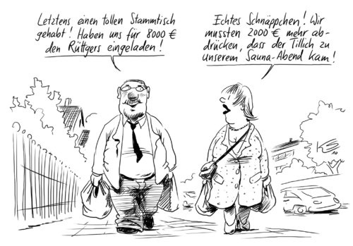 Cartoon: Stammtisch (medium) by Stuttmann tagged rüttgers,tillich,politikergespräche,rüttgers,tillich,politikergespräche,stammtisch,schnäppchen