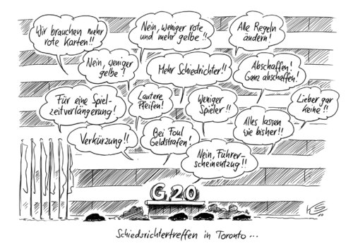 Cartoon: Toronto (medium) by Stuttmann tagged toronto,g20,toronto,g20,gipfel