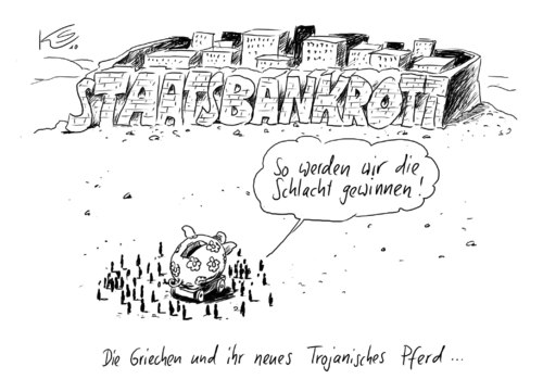 Cartoon: Troja (medium) by Stuttmann tagged trojanisches,pferd,staatsbankrott,griechen,griechenlandkrise,trojanisches pferd,staatsbankrott,griechen,griechenlandkrise,griechenland,wirtschaftskrise,finanzkrise,trojanisches,pferd