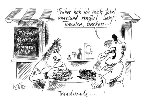 Cartoon: Ungesund (medium) by Stuttmann tagged gesund,ungesund,gurke,durchfall,fast,food,gesund,ungesund,gurke,durchfall,fast food,fast,food,ehec