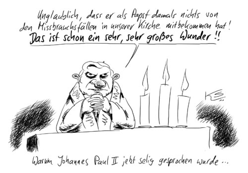 Cartoon: wunder (medium) by Stuttmann tagged wunder,papst,mißbrauch,kirche,wunder,papst,mißbrauch,kirche