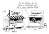 Cartoon: Doener (small) by Stuttmann tagged döner kebab türken imbiss essen gastronomie handel currywurst konkurrenz verkauf