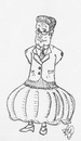 Cartoon: Ballroom-Anchor (small) by esquirol tagged fahion,ballroom,reifrock
