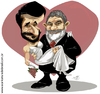 Cartoon: Lula and Ahmadinejad (small) by Toni DAgostinho tagged lula ahmadinejad