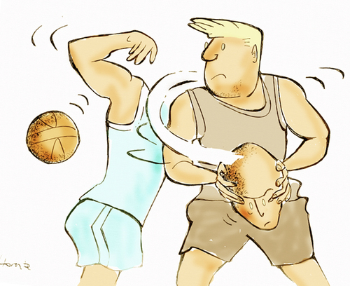 Cartoon: Bascketball (medium) by horate tagged bascketball