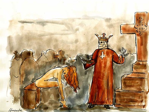 Cartoon: The last preach (medium) by horate tagged death