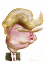 Cartoon: Donald Trump (small) by horate tagged hate