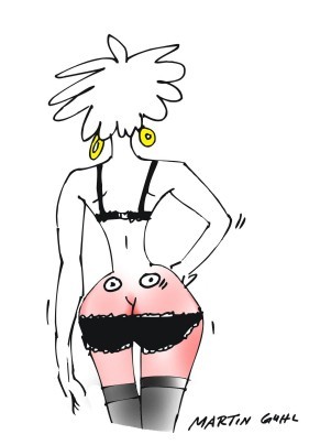 Cartoon: sexy lady eyes back (medium) by martin guhl tagged sexy,lady,eyes,back,man,frau,hintern,augen