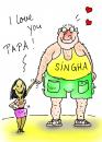 Cartoon: thailand lady love singha (small) by martin guhl tagged thailand lady love singha martin guhl