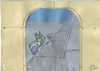 Cartoon: Luftdämon   air demon (small) by tobelix tagged triebwerksausfälle,fernflüge,luftdämon,tobelix