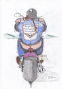Cartoon: Schlampe verloren (small) by tobelix tagged rocker,schlampe,verloren,biker,sozia,tobelix