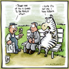 Cartoon: UPSET (small) by NOTFUNNY tagged zebra,asthma,paint,wet,bench