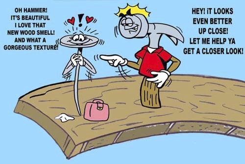 Cartoon: HAMMER and nail..A LOVE STORY? (medium) by subwaysurfer tagged domestic,violence,relationships,love,lovers,boyfriend,girlfriend,husband,wive