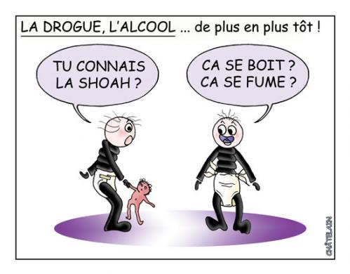 Cartoon: DE PLUS EN PLUS TOT (medium) by chatelain tagged humour,drogue,tot,chtis,patarsort,,plus