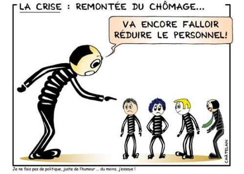 Cartoon: le chomage (medium) by chatelain tagged humour
