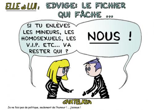 Cartoon: Le DOSSIER qui fache ... (medium) by chatelain tagged edvige