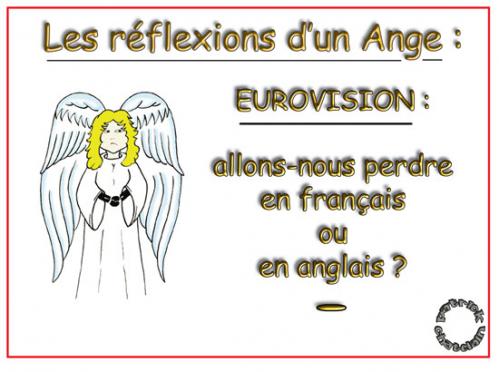 Cartoon: LES REFLEXIONS D UN ANGE (medium) by chatelain tagged humour,eurovision,