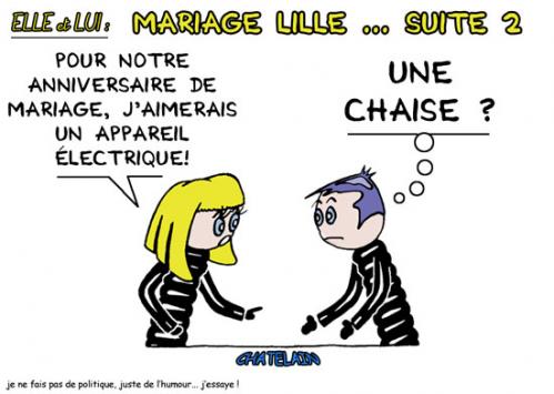 Cartoon: MARIAGE SUITE 2 (medium) by chatelain tagged humour
