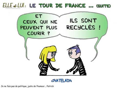 Cartoon: TOUR DE FRANCE suite (medium) by chatelain tagged humour,tour,france,cyclistes
