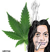 Cartoon: Cecile DUFLOT (small) by CHRISTIAN tagged cecile,duflot,hollande,cannabis,depenalisation