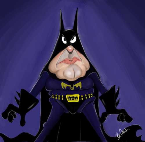 Cartoon: Batman (medium) by tooned tagged cartoons,caricature,illustrati