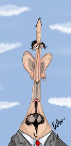 Cartoon: long head man (medium) by tooned tagged cartoon,caricature,comic