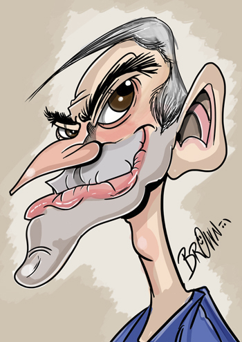 Cartoon: old man head (medium) by tooned tagged cartoons,caricature,illustrati