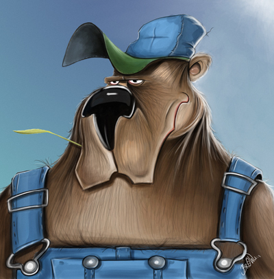 Cartoon: The bear (medium) by tooned tagged cartoon,caricature,illustration