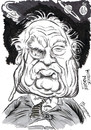 Cartoon: SIR PATRICK MOORE (small) by Tim Leatherbarrow tagged patrick,moore,astronomy,space,moon
