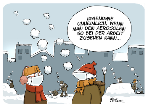 Cartoon: Aerosole (medium) by FEICKE tagged corona,winter,luft,aerosole,virus,tropfen,impfung,immun,corona,winter,luft,aerosole,virus,tropfen,impfung,immun