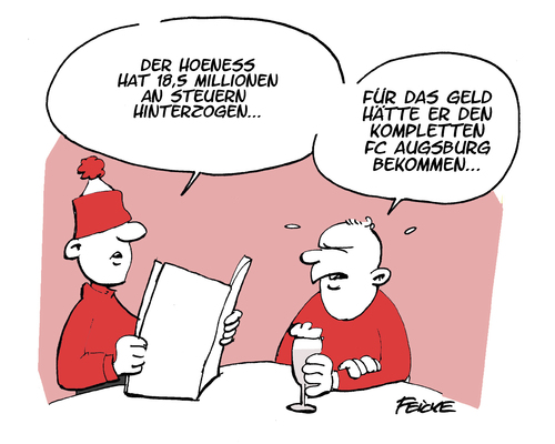 Cartoon: Das viele Geld (medium) by FEICKE tagged uli,hoeness,prozess,steuern,hinterziehung,fc,bayern,münchen,augsburg,etat,millionen,strafverfahren,gericht,uli,hoeness,prozess,steuern,hinterziehung,fc,bayern,münchen,augsburg,etat,millionen,strafverfahren,gericht