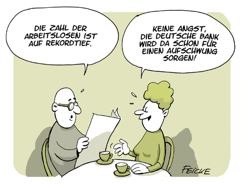 Cartoon: Deutsche Bank und ALO-Zahl (medium) by FEICKE tagged arbeitslose,suchend,arbeit,job,statistik,zahlen,quote,beschäftigung,deutsche,bank,minus,verlust,kündigung,arbeitslose,suchend,arbeit,job,statistik,zahlen,quote,beschäftigung,deutsche,bank,minus,verlust,kündigung