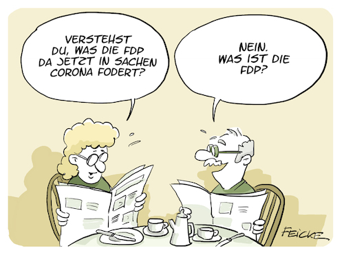 Cartoon: FDP und Corona (medium) by FEICKE tagged fdp,liberale,partei,corona,fdp,liberale,partei,corona