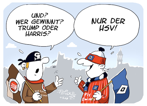 Cartoon: HDV FCSP Trump oder Harris (medium) by FEICKE tagged hamburg,usa,amerika,wahl,trump,harris,aufstieg,fc,sp,fcsp,st,pauli,hsv,gefühle,bundesliga,zwei,verein,sportverein,fussball,fußball,hamburg,usa,amerika,wahl,trump,harris,aufstieg,fc,sp,fcsp,st,pauli,hsv,gefühle,bundesliga,zwei,verein,sportverein,fussball,fußball