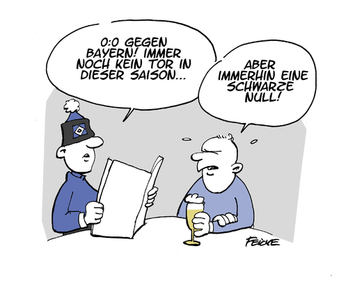 Cartoon: HSV 0-0 gegen Bayern (medium) by FEICKE tagged hsv,hamburger,sv,bayern,münchen,unentschieden,fussball,schwarze,null,hsv,hamburger,sv,bayern,münchen,unentschieden,fussball,schwarze,null