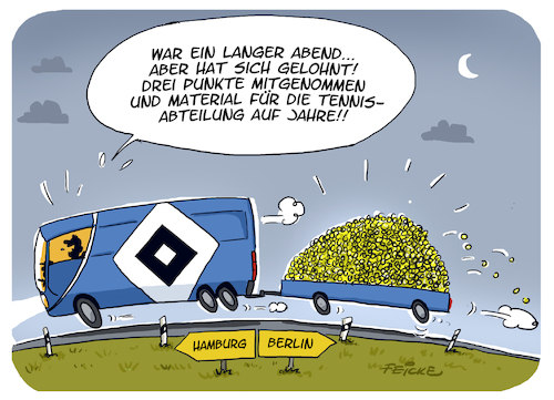 Cartoon: HSV auf dem Heimweg aus Berlin (medium) by FEICKE tagged hsv,hamburg,sportverein,bundesliga,hertha,bsc,fan,protest,tennis,tennisball,auswärts,fussball,hsv,hamburg,sportverein,bundesliga,hertha,bsc,fan,protest,tennis,tennisball,auswärts,fussball