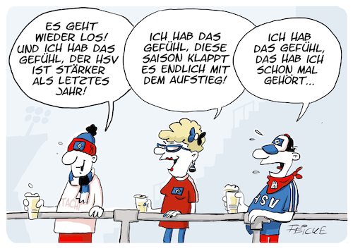 Cartoon: HSV Gefühle (medium) by FEICKE tagged hamburg,aufstieg,hsv,gefühle,bundesliga,zwei,verein,sportverein,fussball,fußball,hamburg,aufstieg,hsv,gefühle,bundesliga,zwei,verein,sportverein,fussball,fußball