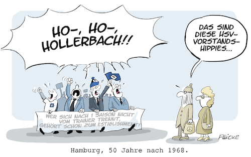 Cartoon: HSV Hippies II (medium) by FEICKE tagged hamburg,hsv,trainer,hippies,1968,entlassung,vorstand,fussball,bundesliga,hollerbach,hamburg,hsv,trainer,hippies,1968,entlassung,vorstand,fussball,bundesliga,hollerbach