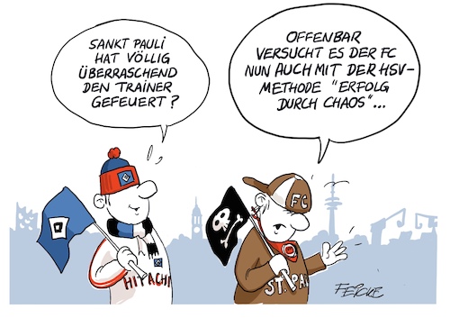 Cartoon: Hsv Methode (medium) by FEICKE tagged hamburg,hsv,sportverein,fc,sankt,pauli,trainer,hamburg,hsv,sportverein,fc,sankt,pauli,trainer