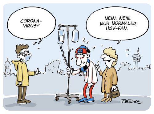 Cartoon: HSV Virus (medium) by FEICKE tagged corona,virus,hsv,hamburg,sportverein,fussball,bundesliga,niederlage,corona,virus,hsv,hamburg,sportverein,fussball,bundesliga,niederlage