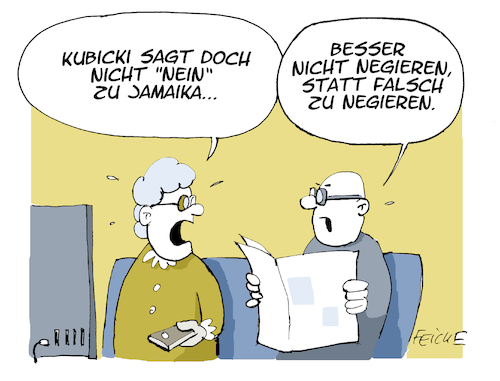 Cartoon: Kubicki sagt nicht nein (medium) by FEICKE tagged fdp,kubicki,lindner,jamaika,koalition,sondierung,zitat,fdp,kubicki,lindner,jamaika,koalition,sondierung,zitat