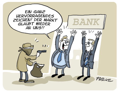 Cartoon: Marktglaube (medium) by FEICKE tagged bank,krise,vertrauen,glaube,sparkasse,finanzen,bank,krise,vertrauen,glaube,sparkasse,finanzen