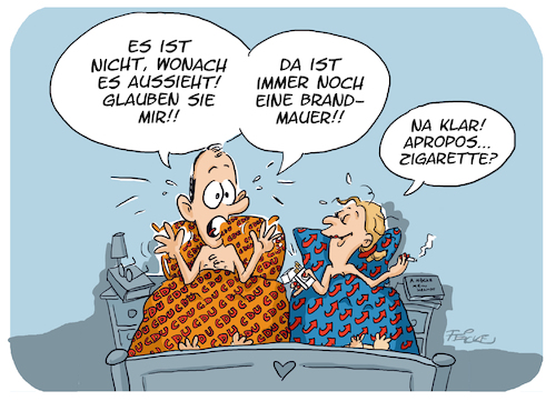 Cartoon: Merz und die AfD (medium) by FEICKE tagged cdu,merz,bundestag,landtag,wahl,demokratie,afd,alternative,für,deutschland,weidel,vorsitz,thüringen,brandmauer,zigarette,in,flagranti,cdu,merz,bundestag,landtag,wahl,demokratie,afd,alternative,für,deutschland,weidel,vorsitz,thüringen,brandmauer,zigarette,in,flagranti