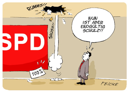 Schulz durch die Decke