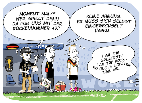 Cartoon: Trump 47 (medium) by FEICKE tagged usa,fußball,trump,merz,worldcup,2026,weltmeisterschaft,wm,usa,fußball,trump,merz,worldcup,2026,weltmeisterschaft,wm