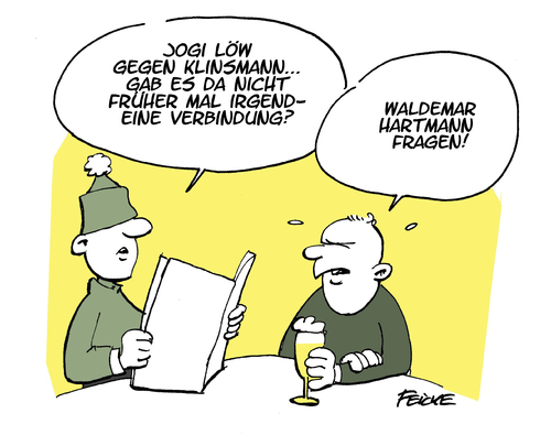 Cartoon: WM Experte (medium) by FEICKE tagged wm,fussball,auslosung,usa,deutschland,waldemar,hartmann,wm,fussball,auslosung,usa,deutschland,waldemar,hartmann