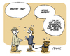 Cartoon: Beisst er (small) by FEICKE tagged hund,beissen,biss,kill,dog,dogge,leine